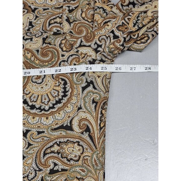 Tallia Dress Shirt Mens XL. Paisley Hounds Tooth. Polyester & Spandex Button Up. - Picture 5 of 8